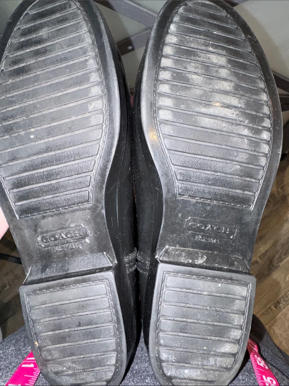 Coach TristeeTall Black Signature Lace-Up Rain Boots
